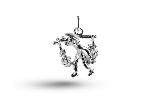 White gold Farmer charm.