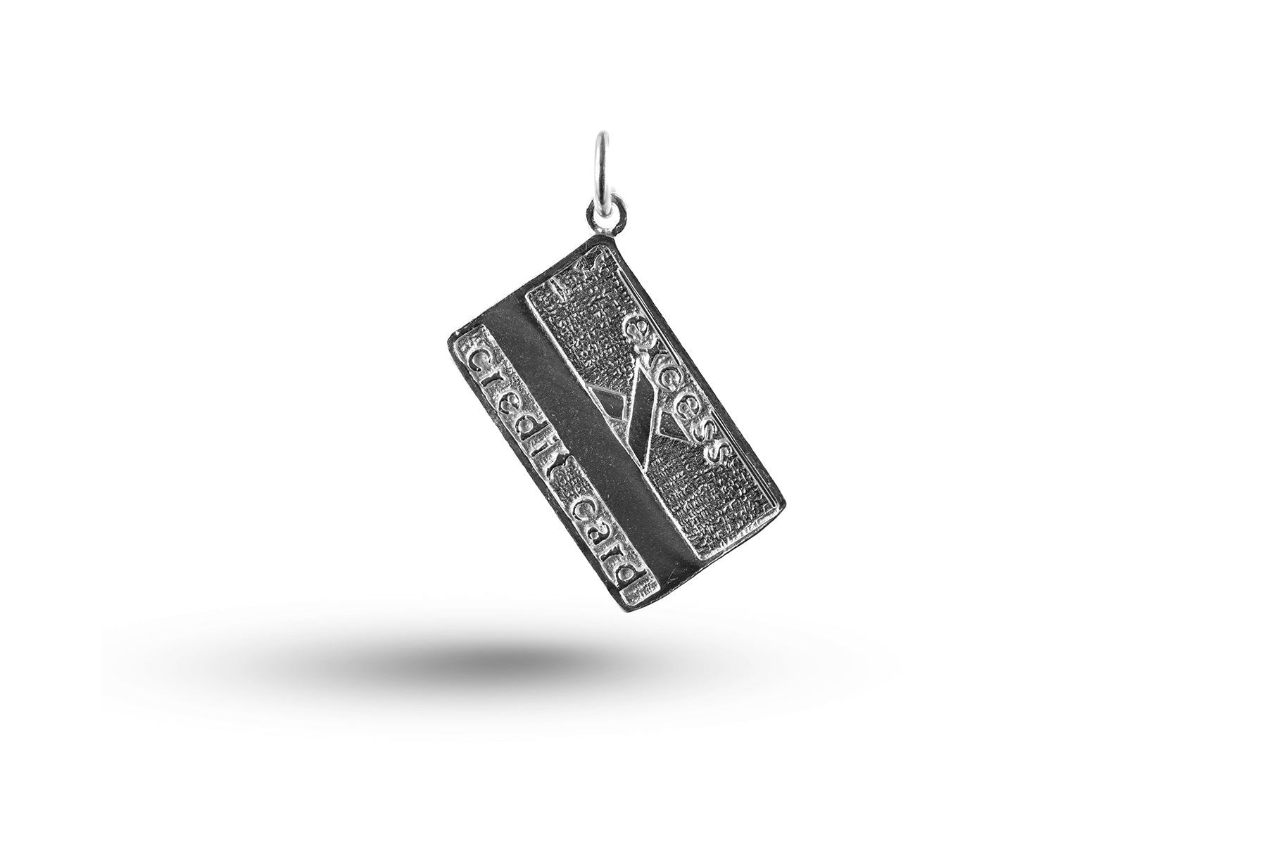 White gold Credit Card charm.