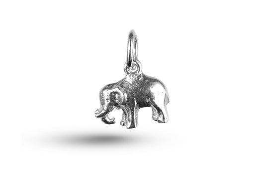 White gold Pygmy Elephant charm.