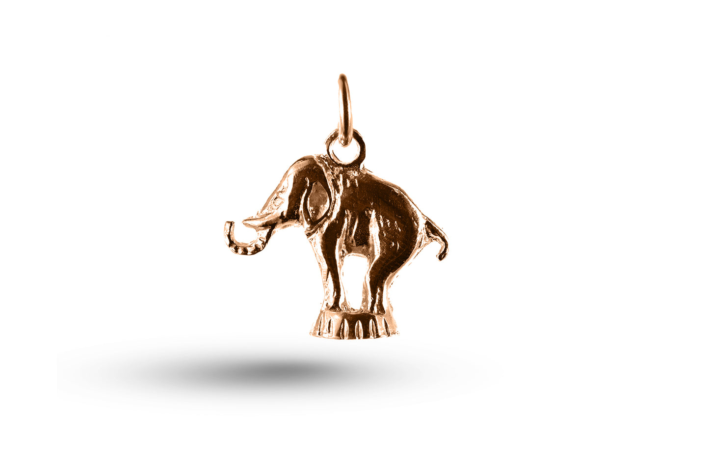 Rose gold Large Elephant on Stand charm.