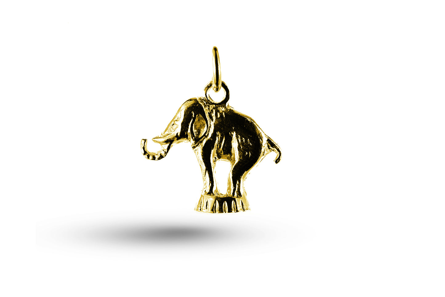 Yellow gold Large Elephant on Stand charm.