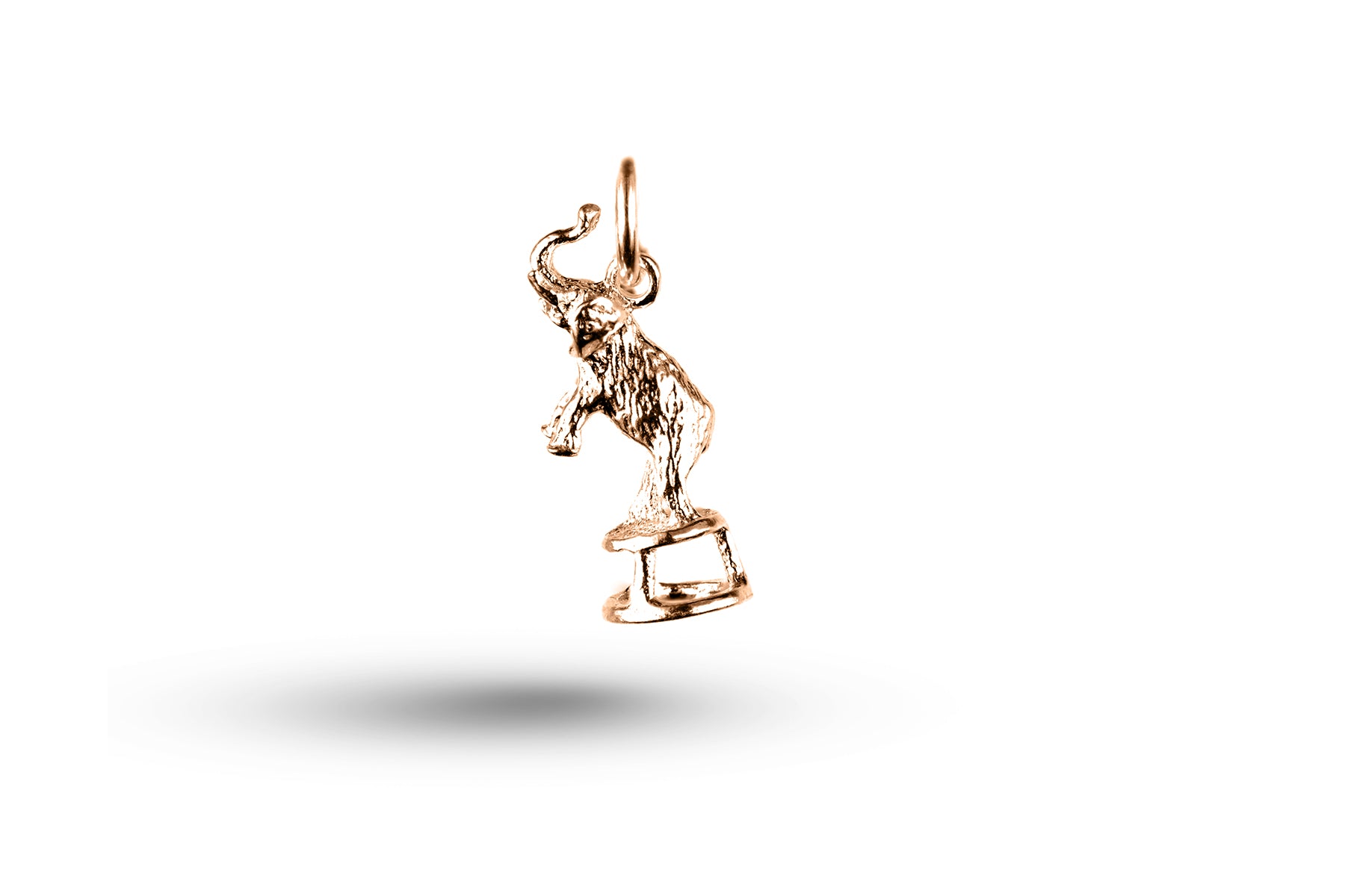 Rose gold Elephant on Stand charm.
