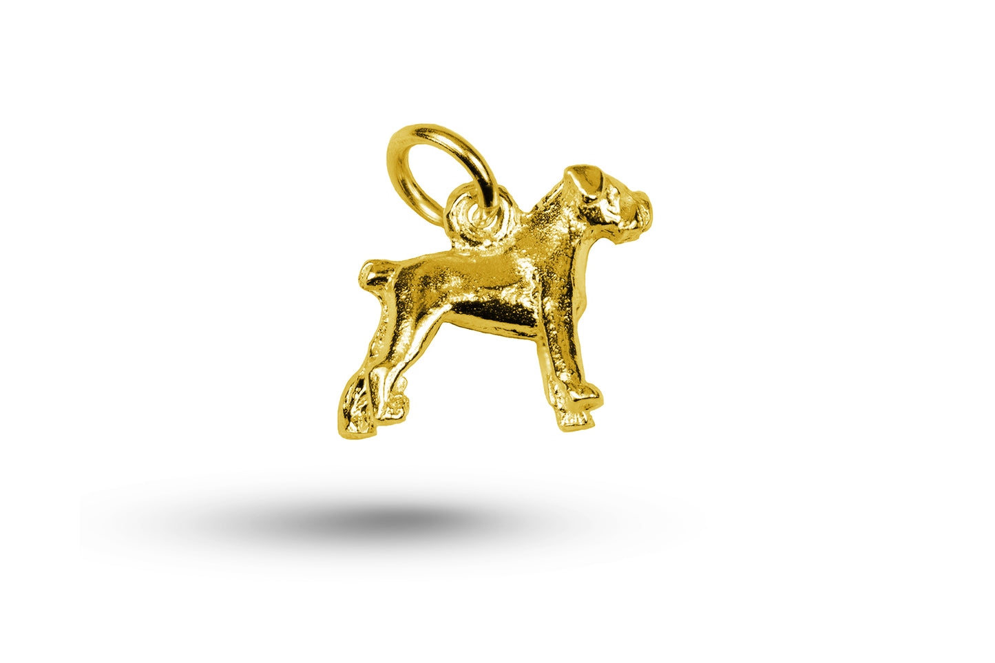 Luxury yellow gold Boxer Dog charm.