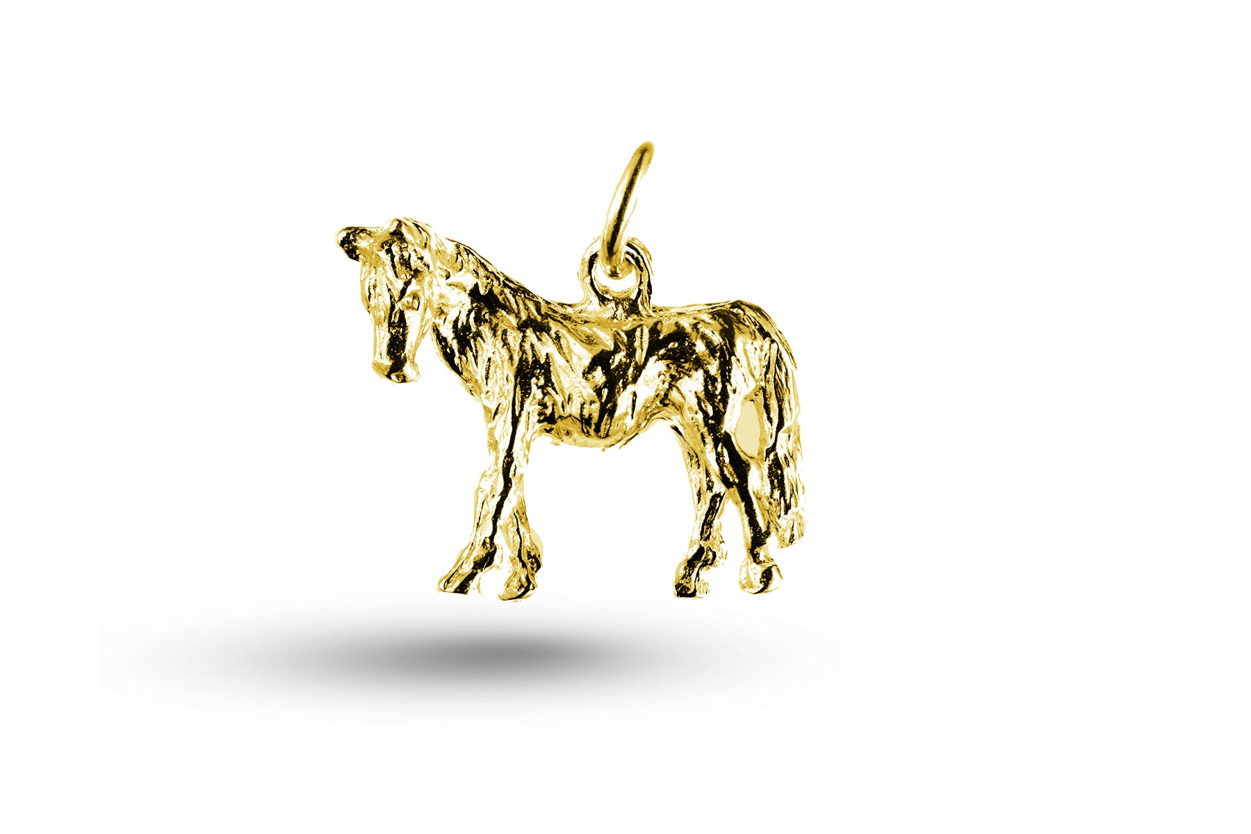 Yellow gold Horse charm.