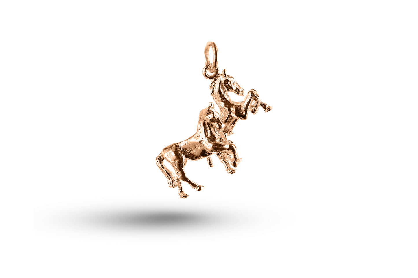 Rose gold Horse and Foal charm.