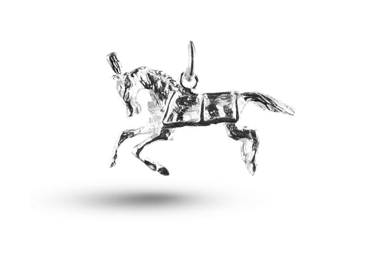 White gold Circus Horse charm.