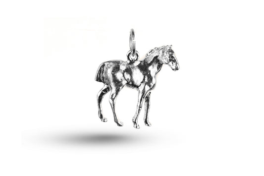 White gold Walking Horse charm.