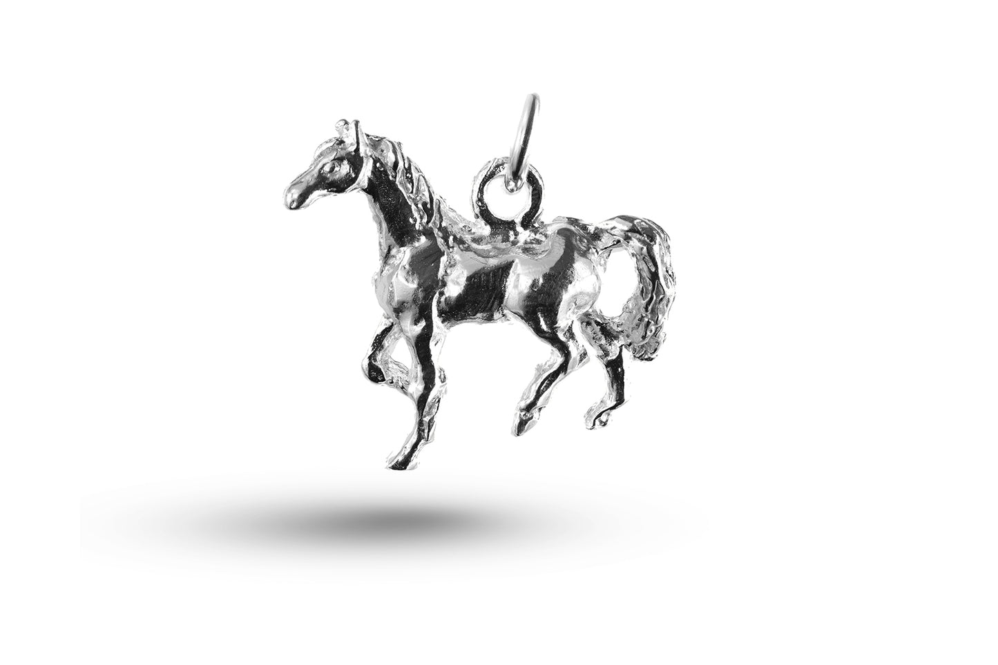 White gold Prancing Horse charm.