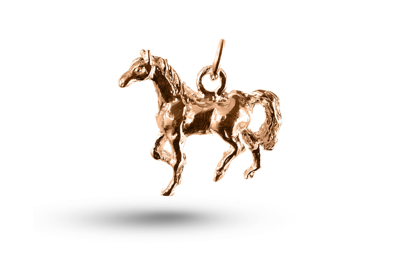 Rose gold Prancing Horse charm.