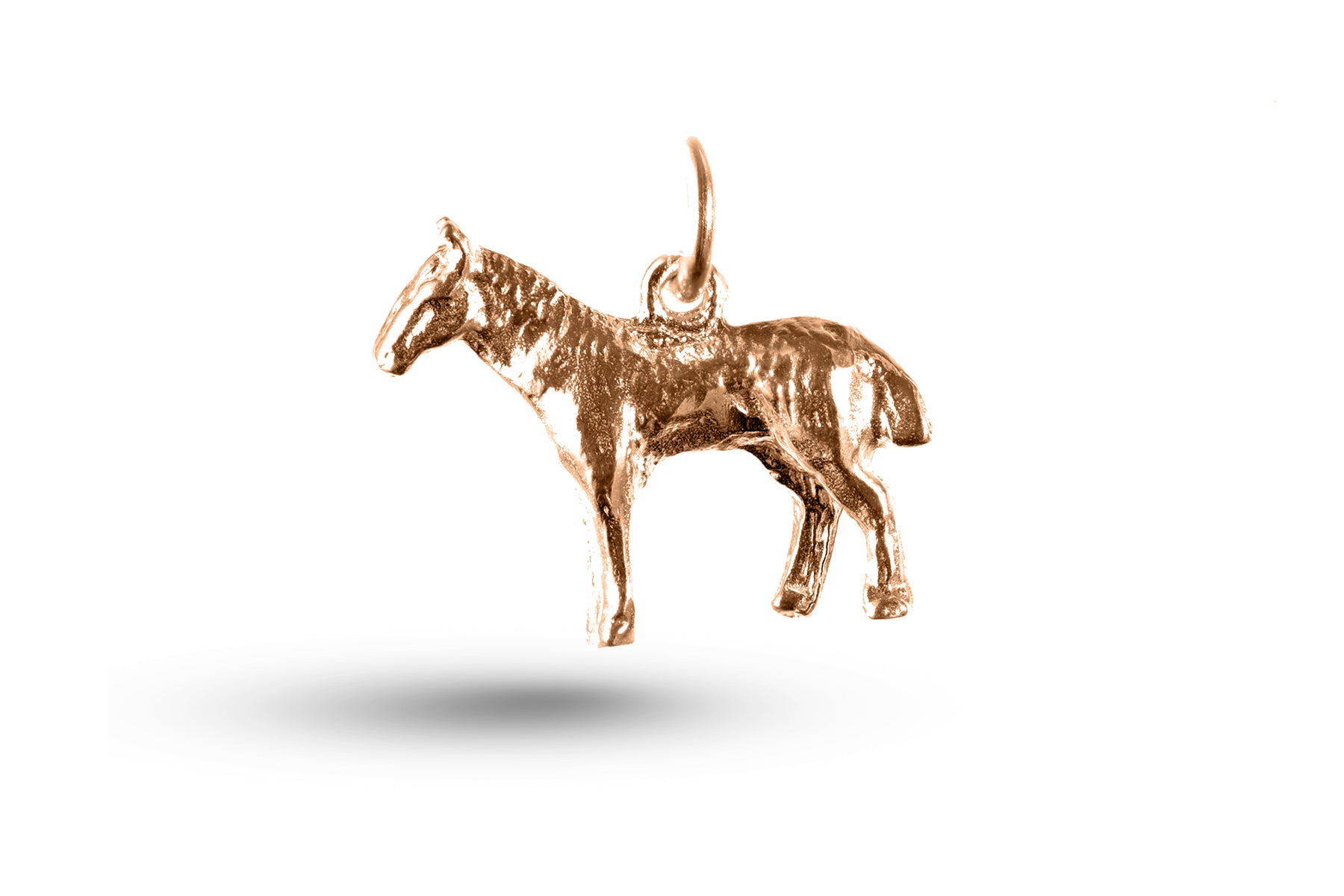 Rose gold Standing Horse charm.
