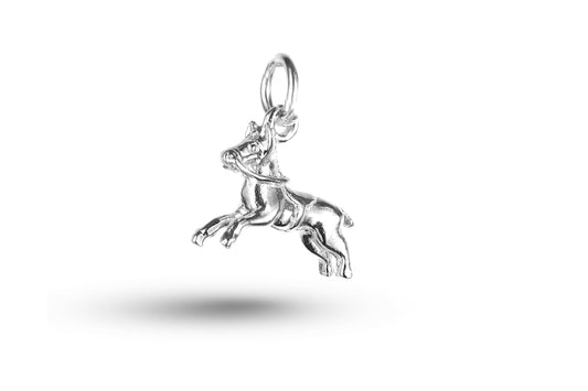 Luxury white gold Carousel Horse charm.