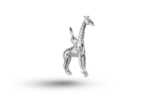 White gold Standing Giraffe charm.