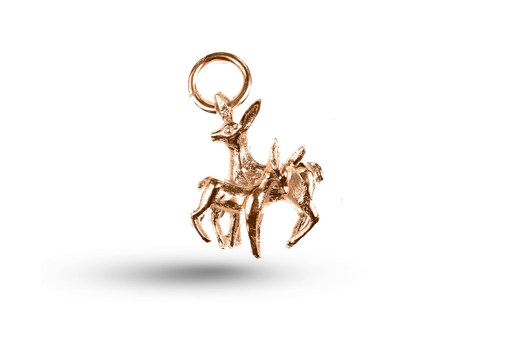 Luxury rose gold Bambi and mother charm.