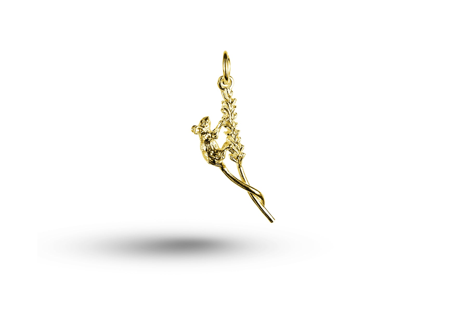 Yellow gold Mouse on Corn charm.