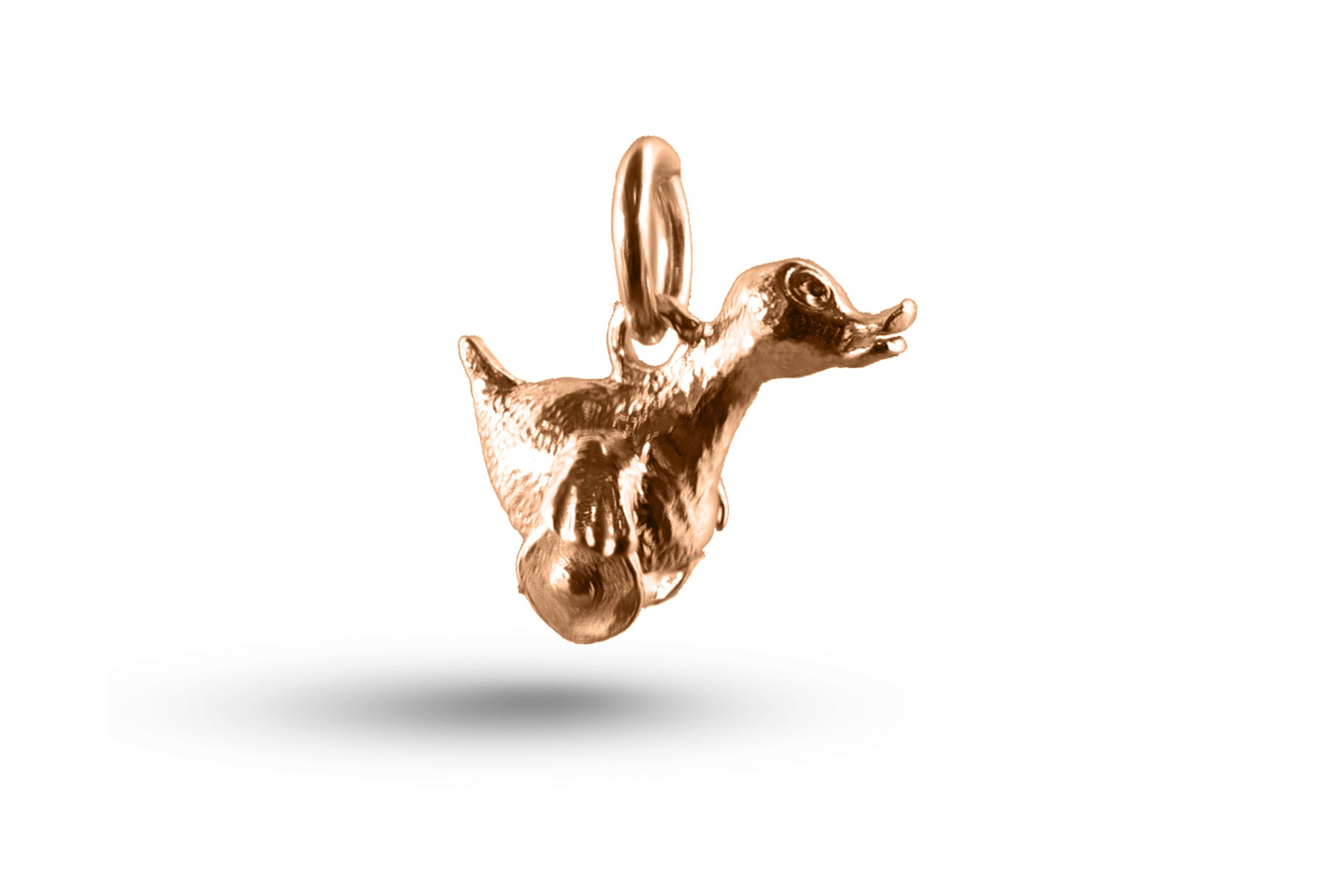 Rose gold Duck charm.
