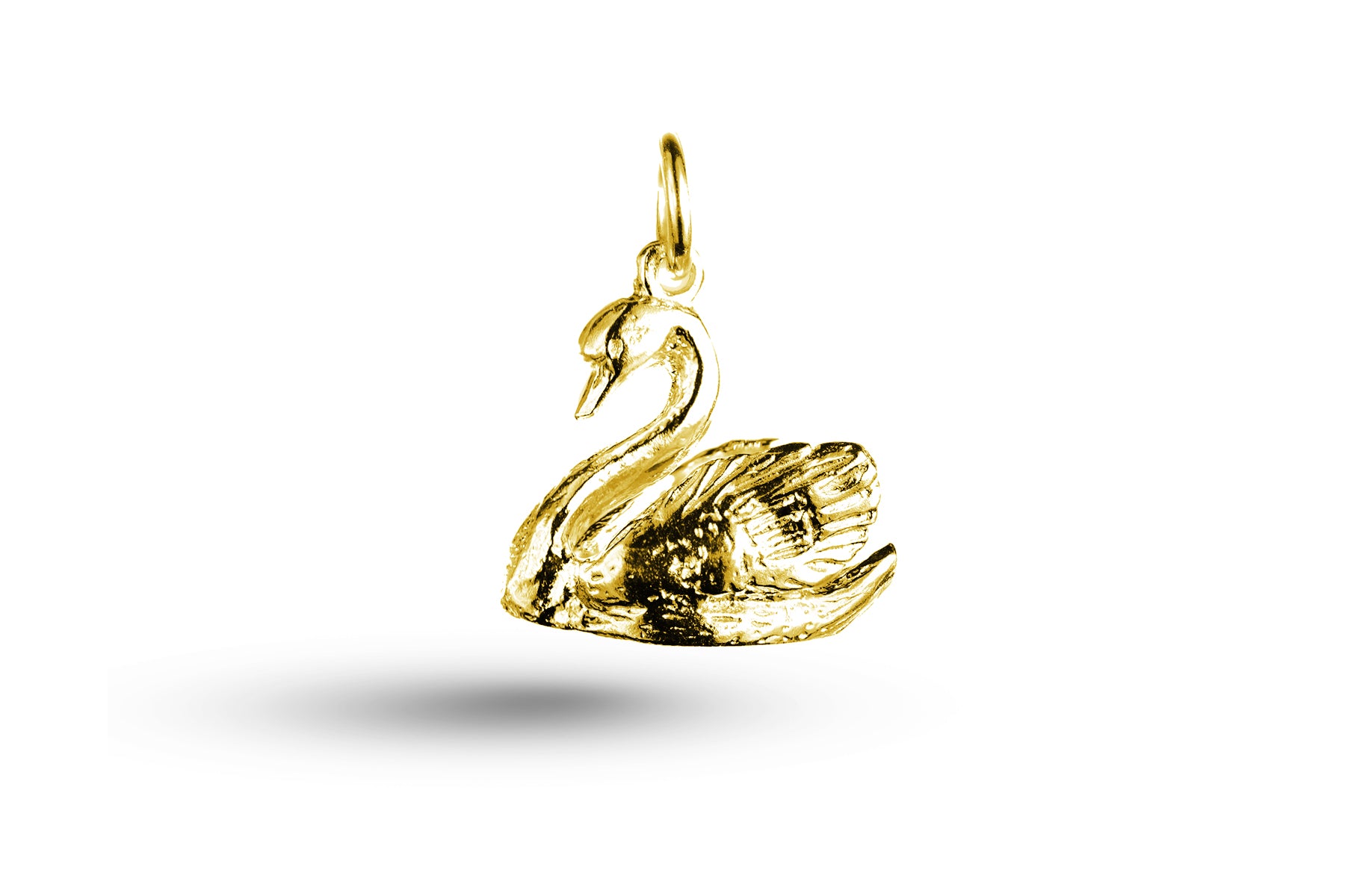 Yellow gold Swan charm.