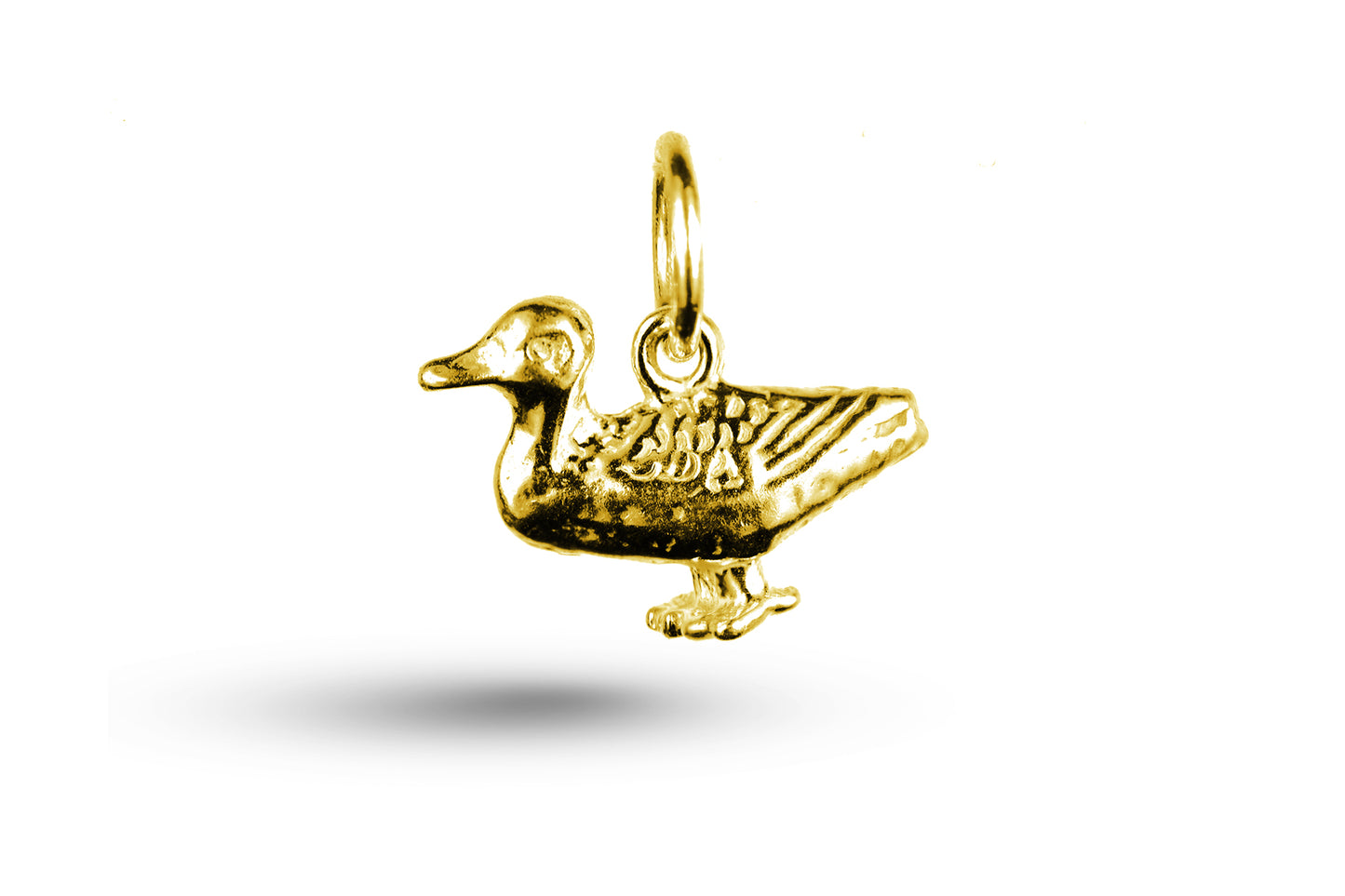 Yellow gold Standing Duck charm.