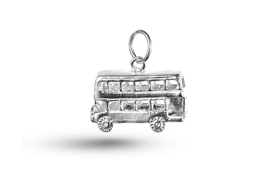 Luxury white gold Bus charm.