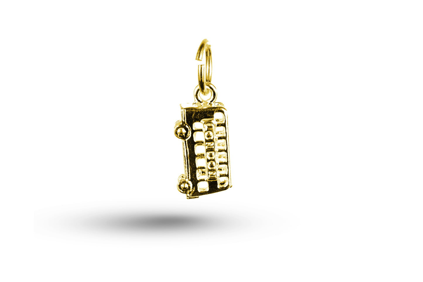 Yellow gold London Bus charm.