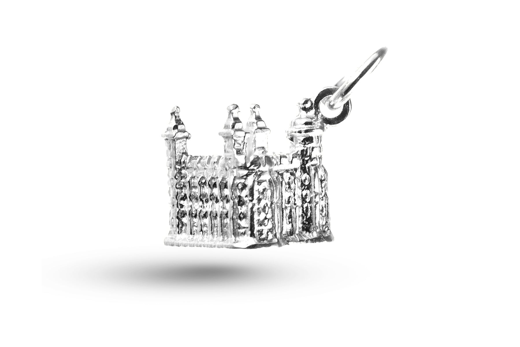 White gold Tower of London charm.
