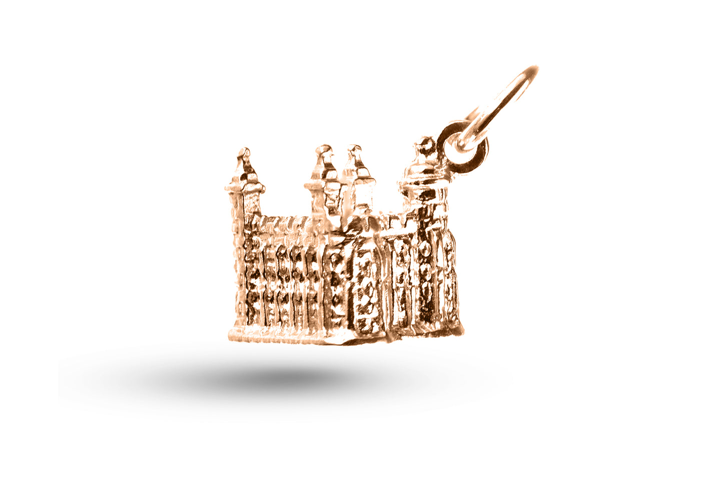 Rose gold Tower of London charm.
