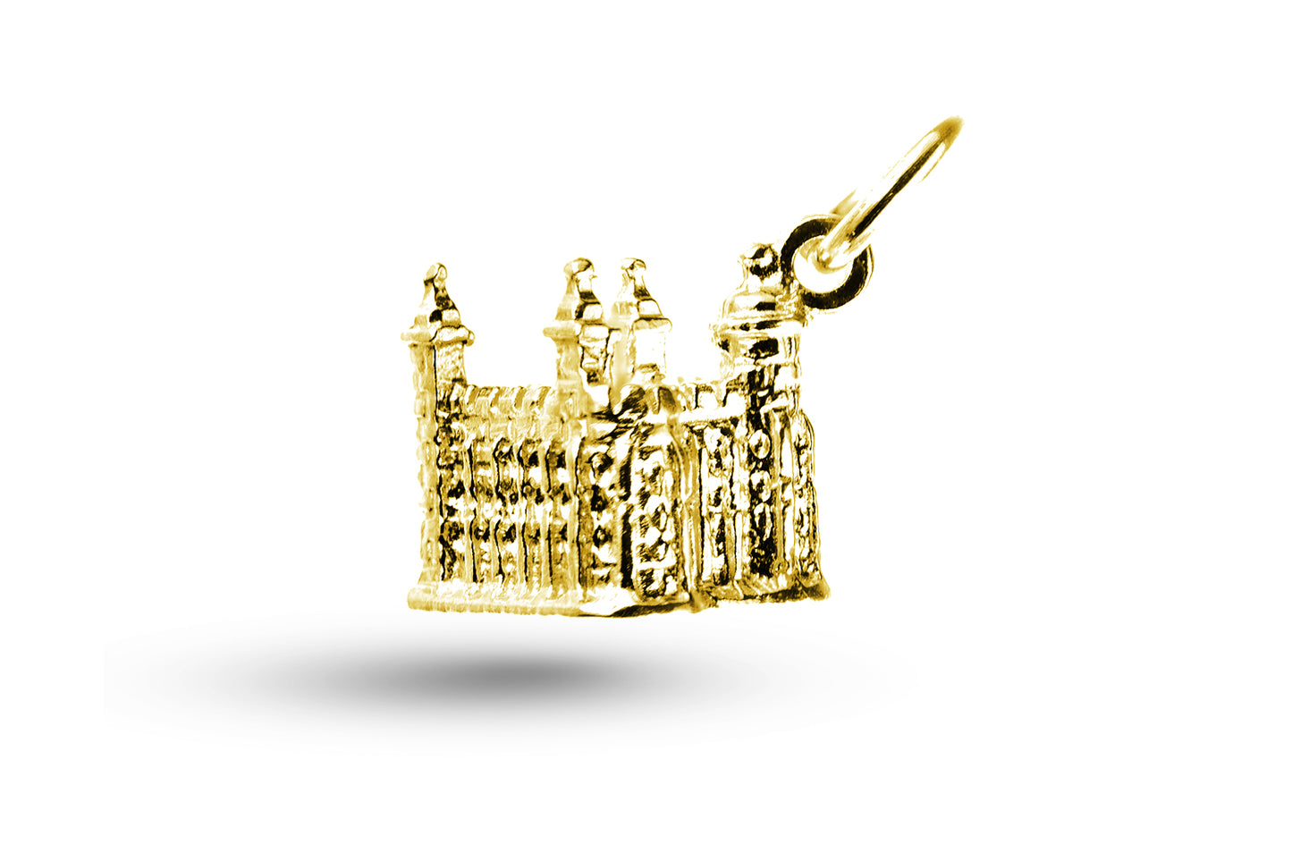 Yellow gold Tower of London charm.