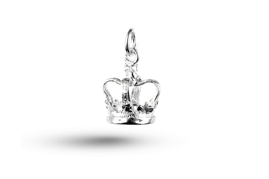 White gold Crown charm.