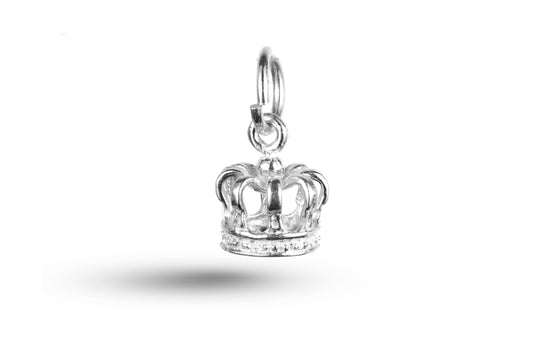 White gold Crown charm.