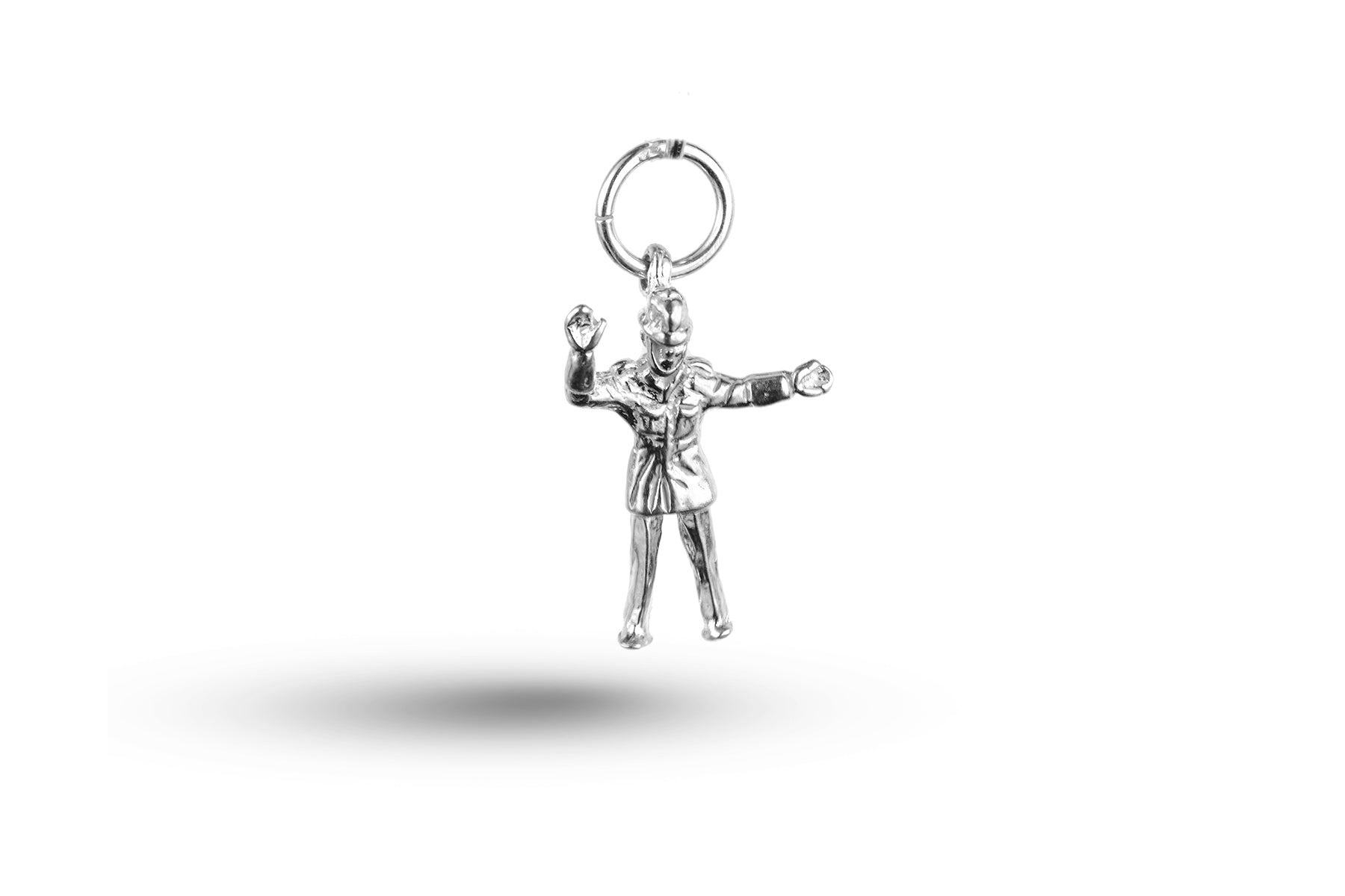 White gold Policeman charm.