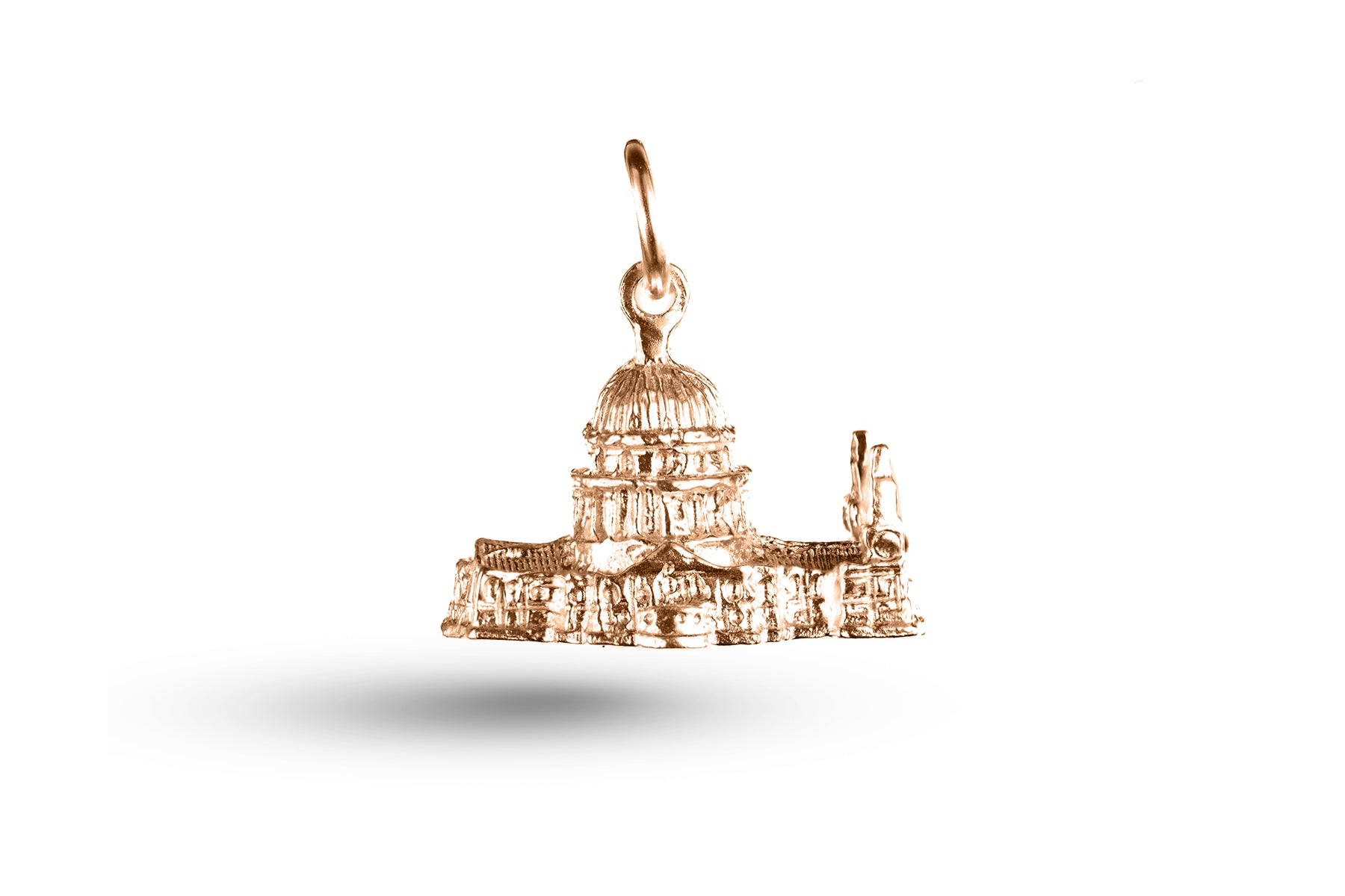 Rose gold St Pauls Cathedral charm.