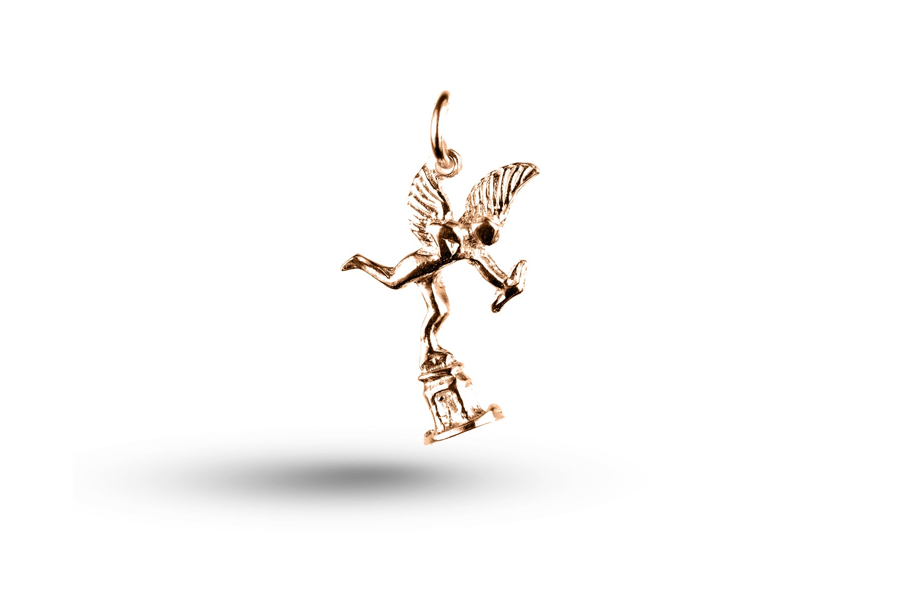 Rose gold Eros on Stand charm.