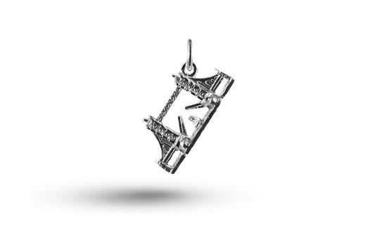 White gold Open Tower Bridge charm.