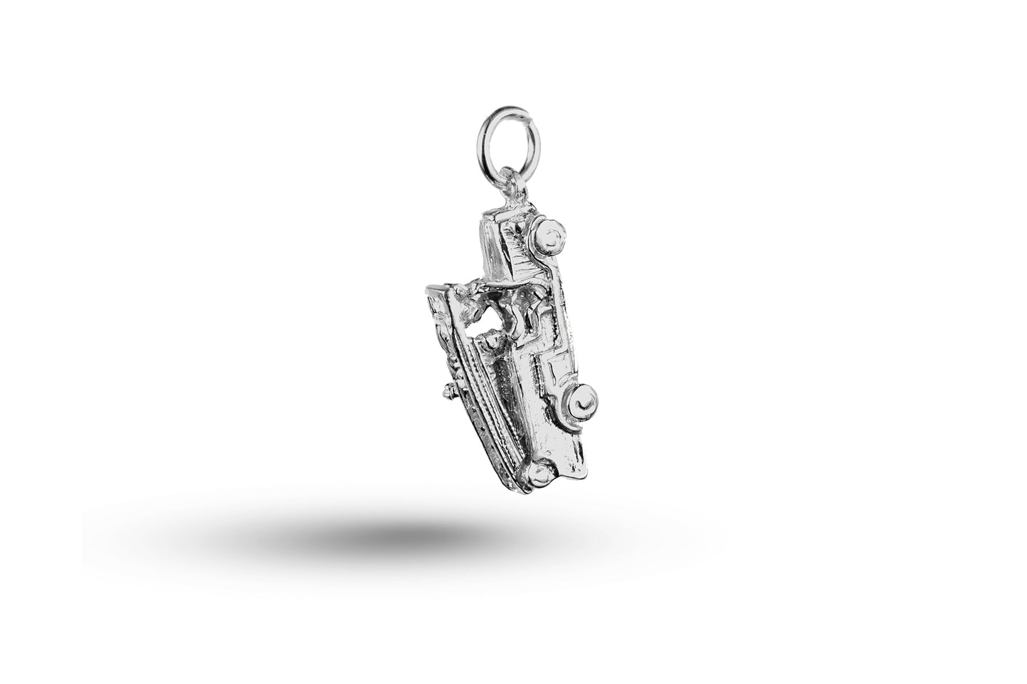 White gold Fire Engine charm.