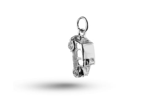 White gold Taxi Cab charm.
