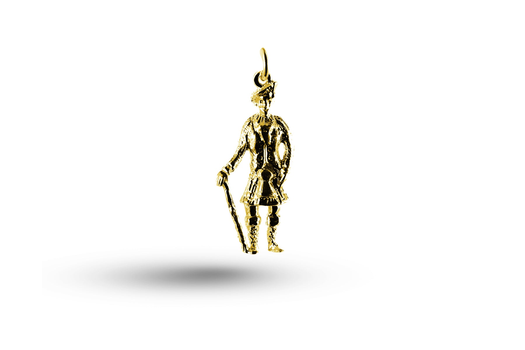 Yellow gold Scotsman with Cane charm.