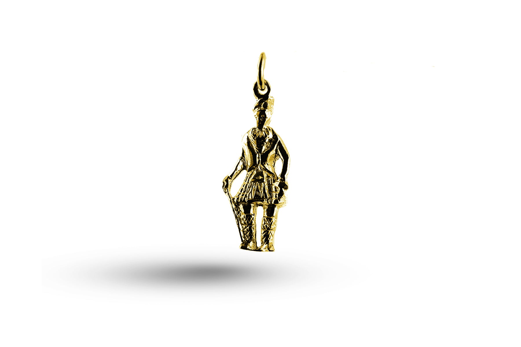 Yellow gold Scotsman with Cane charm.