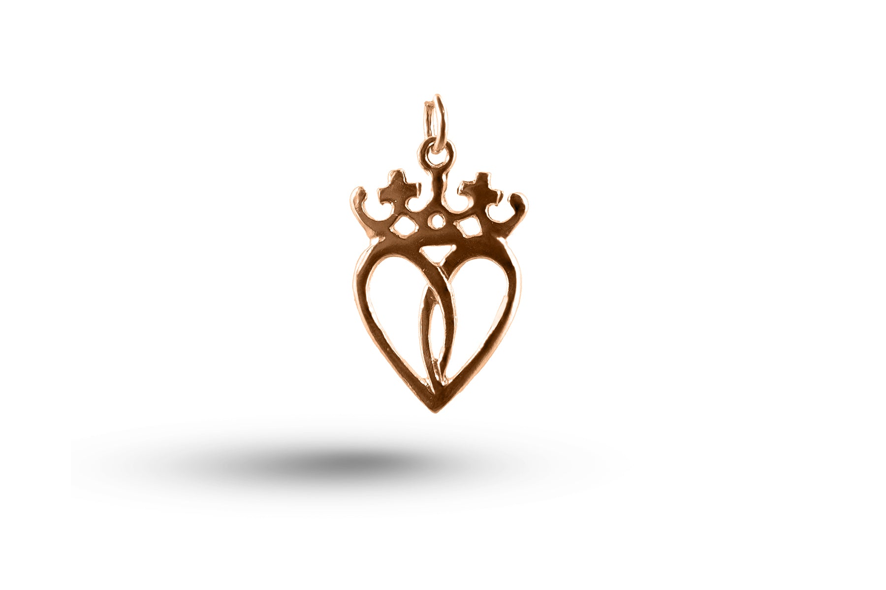 Rose gold Luckenbooth charm.