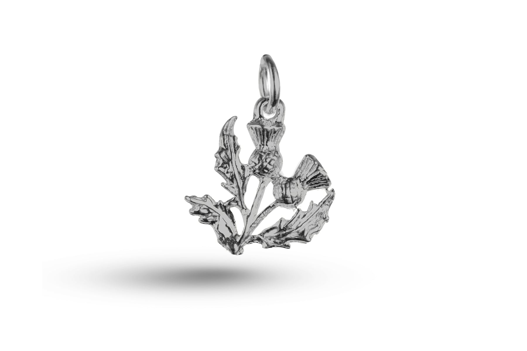 White gold Thistles charm.