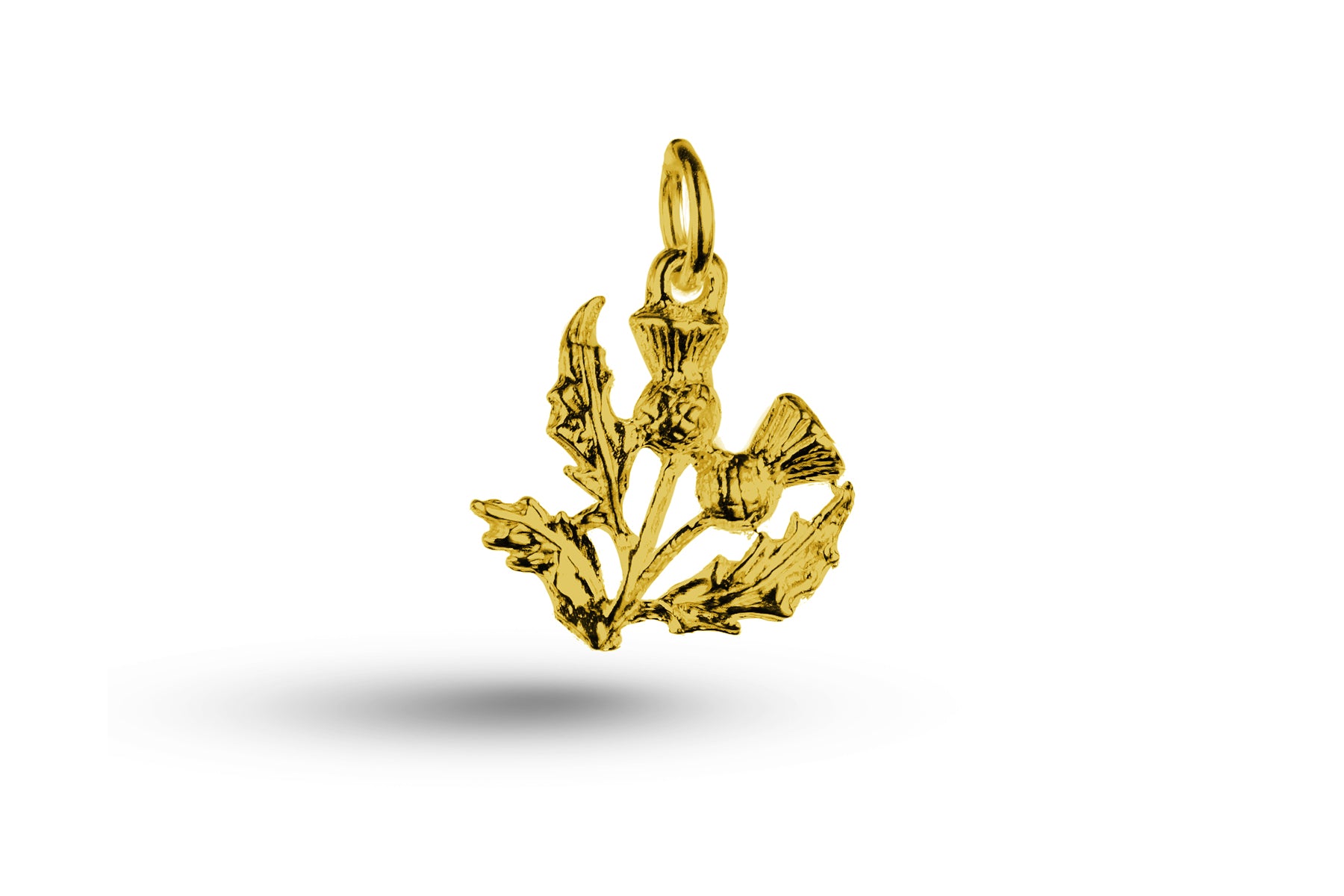 Yellow gold Thistles charm.