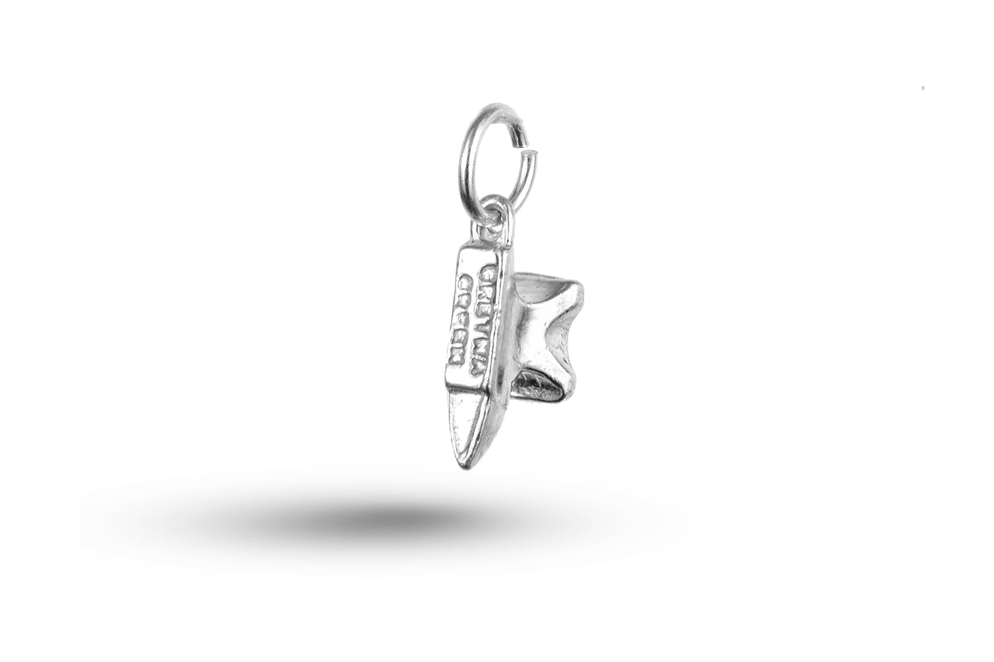 Luxury white gold Anvil charm.