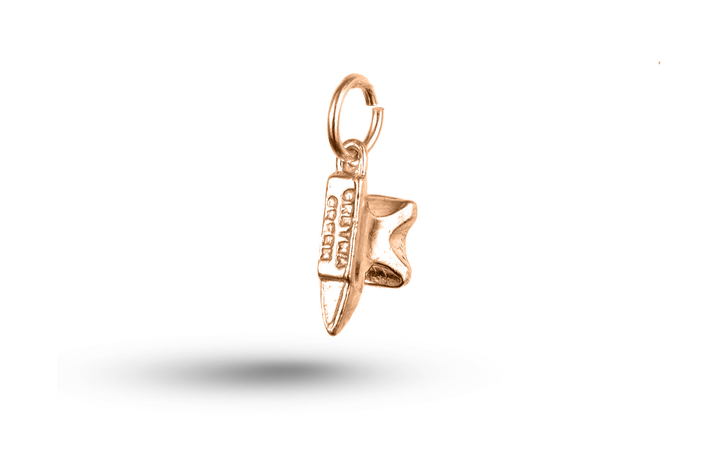 Luxury rose gold Anvil charm.