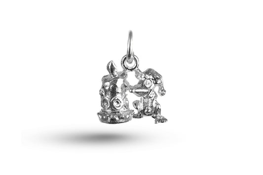 White gold Mouse and Christmas Candle charm.