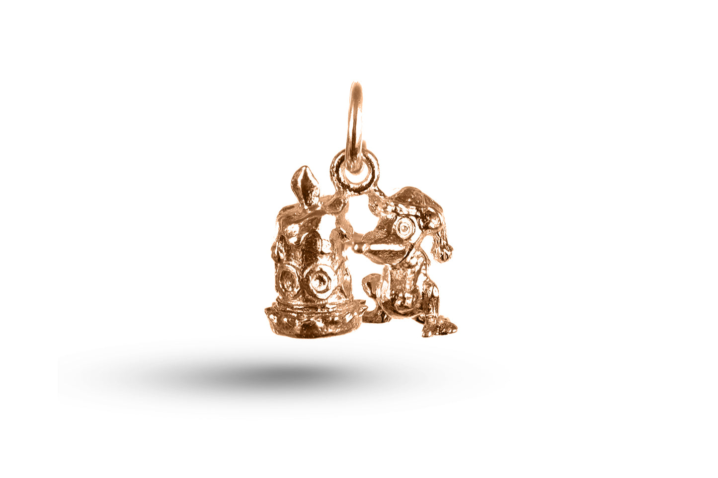 Rose gold Mouse and Christmas Candle charm.