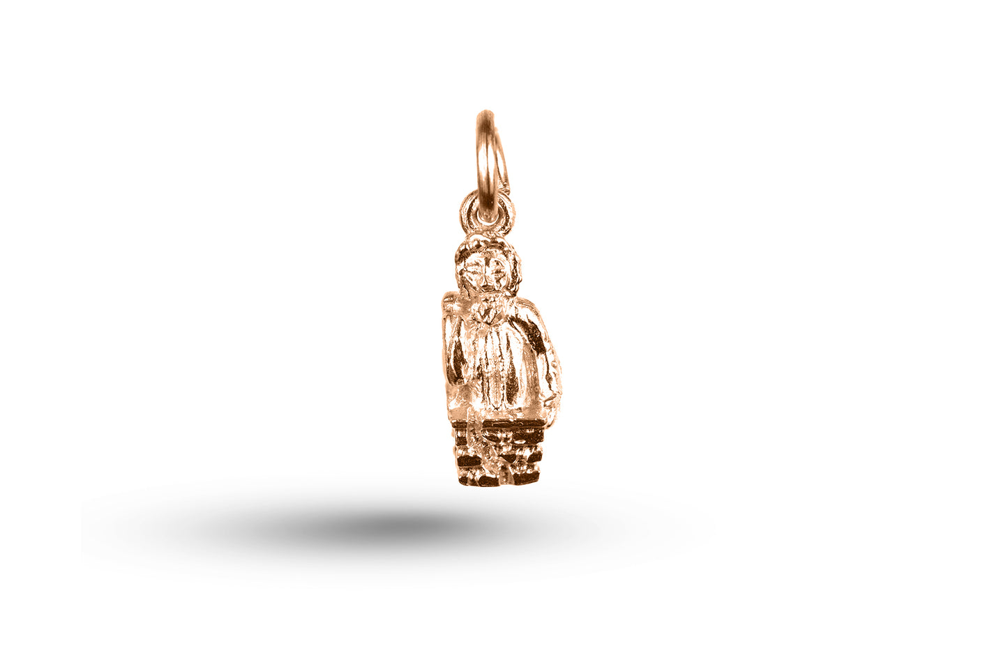 Rose gold Father Christmas in Chimney charm.
