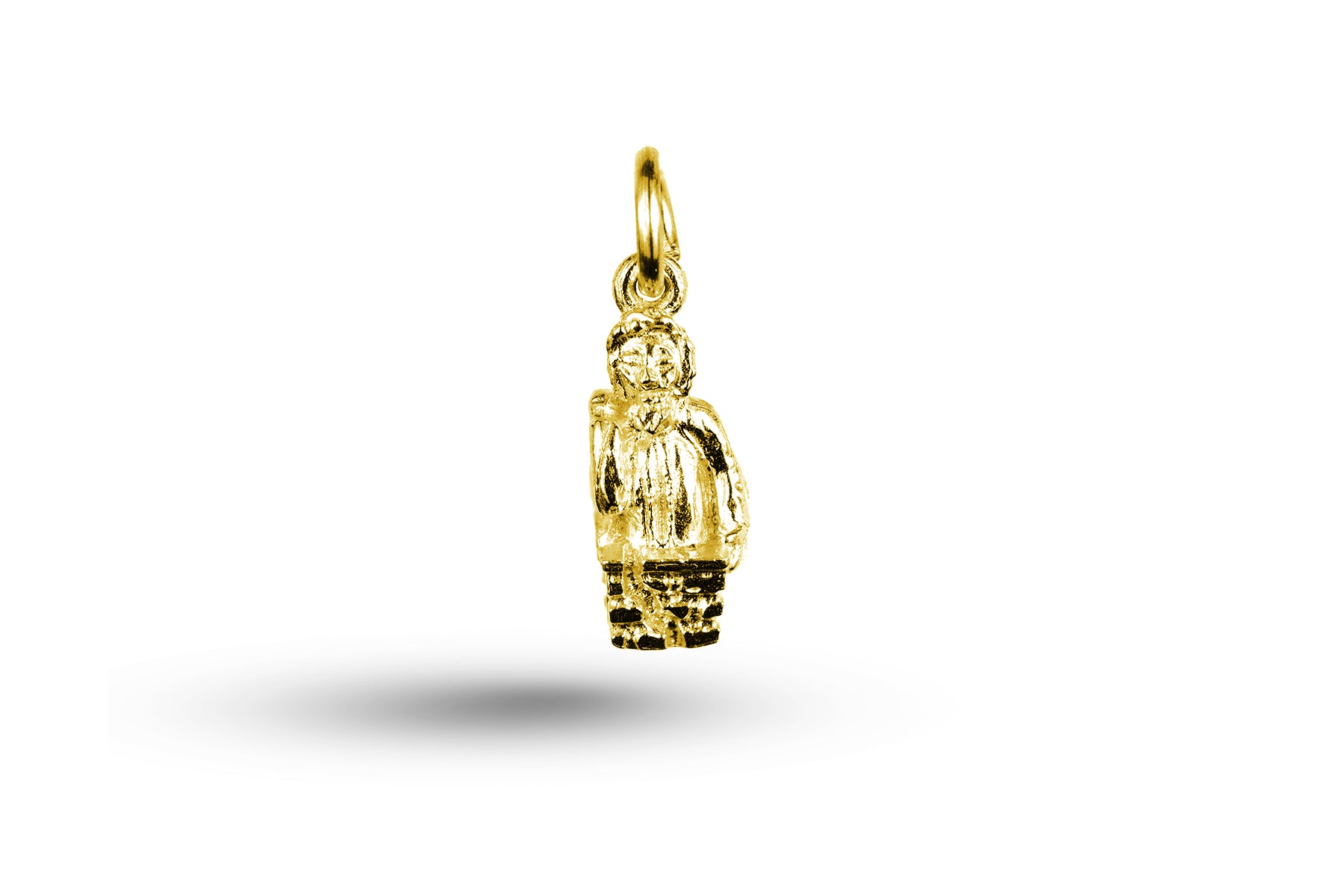 Yellow gold Father Christmas in Chimney charm.