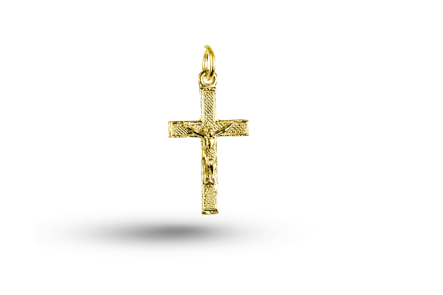Yellow gold Christ on Cross charm.