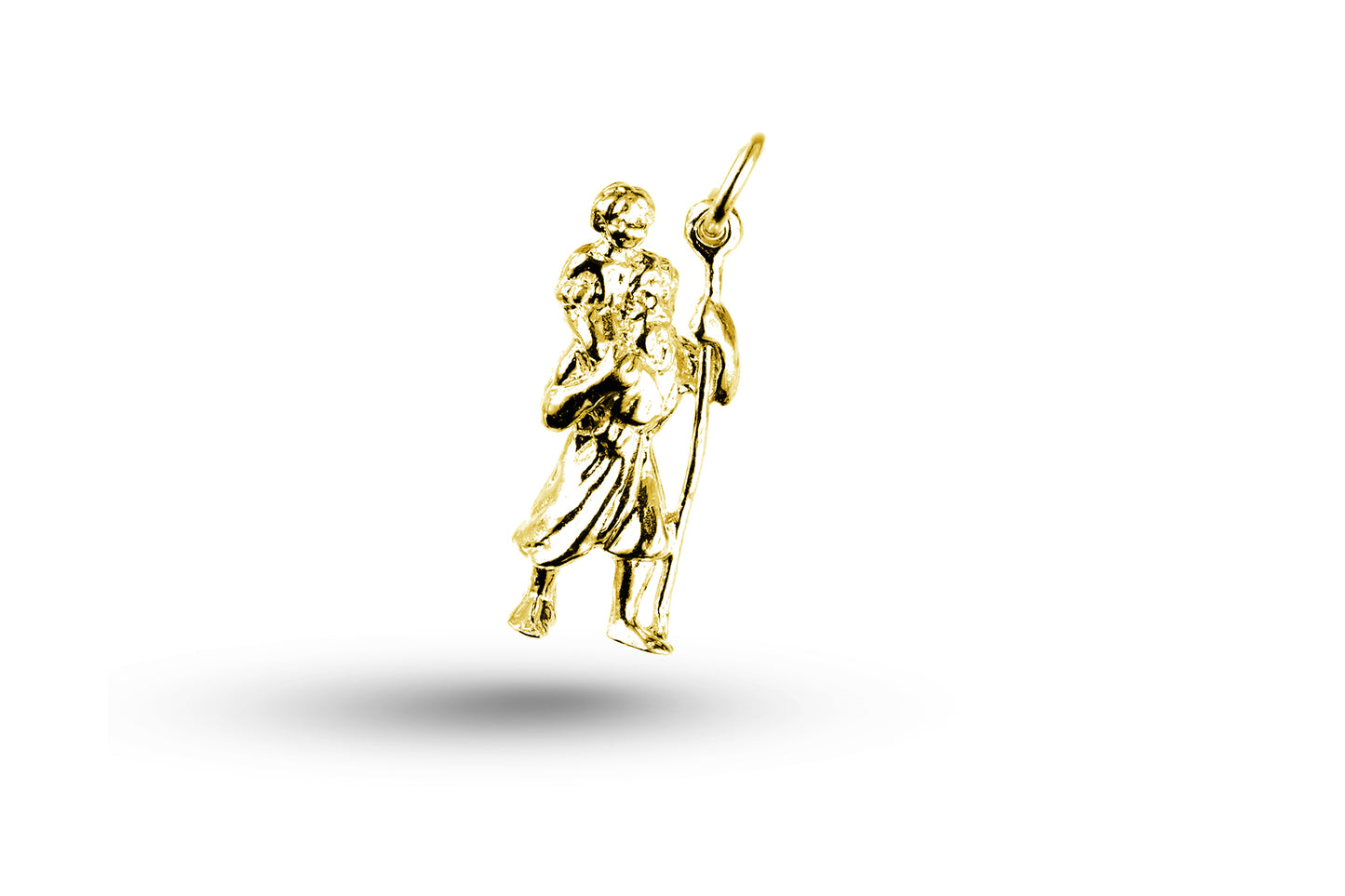 Yellow gold St Christopher charm.