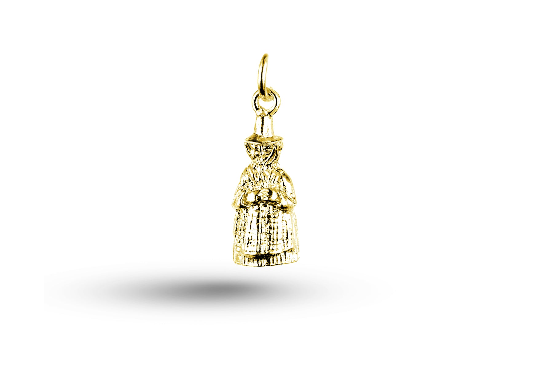 Yellow gold Welsh Lady charm.