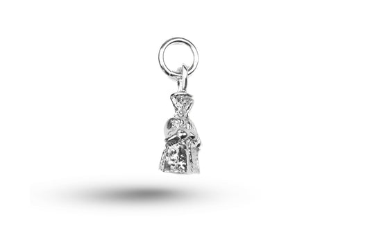 White gold Welsh Lady charm.