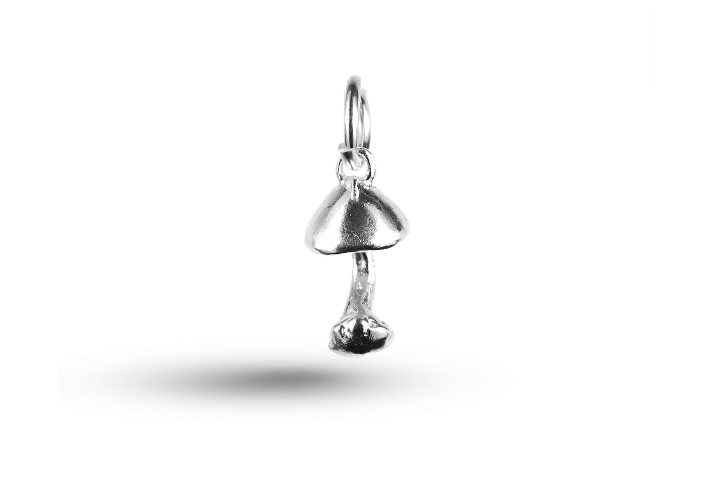 White gold Mushroom charm.